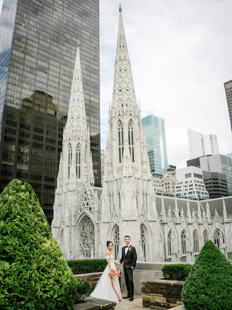 620 loft and garden iconic manhattan wedding venue on rooftop overlooking st. patrick's cathedral